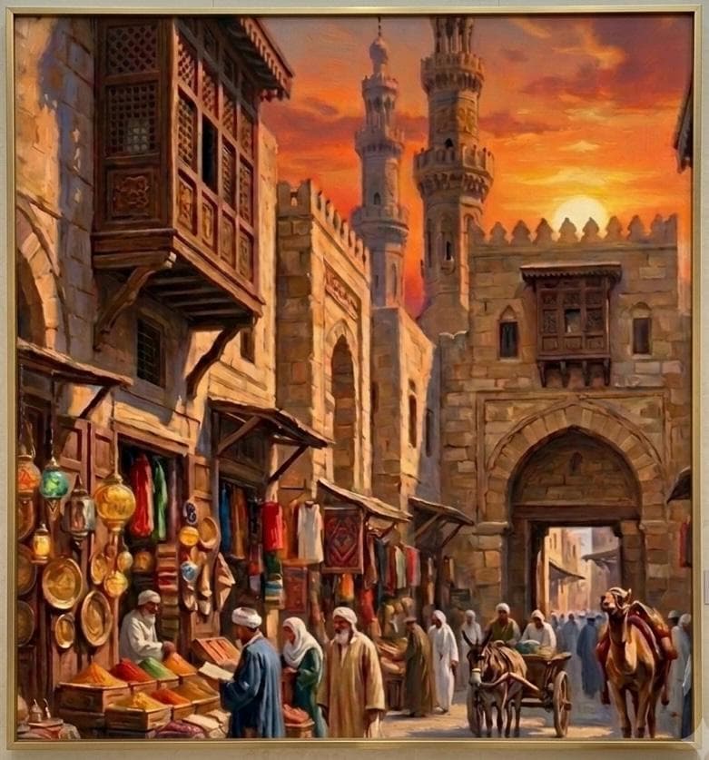 Sunset Bazaar — original painting by Joykenda Fine Arts Company